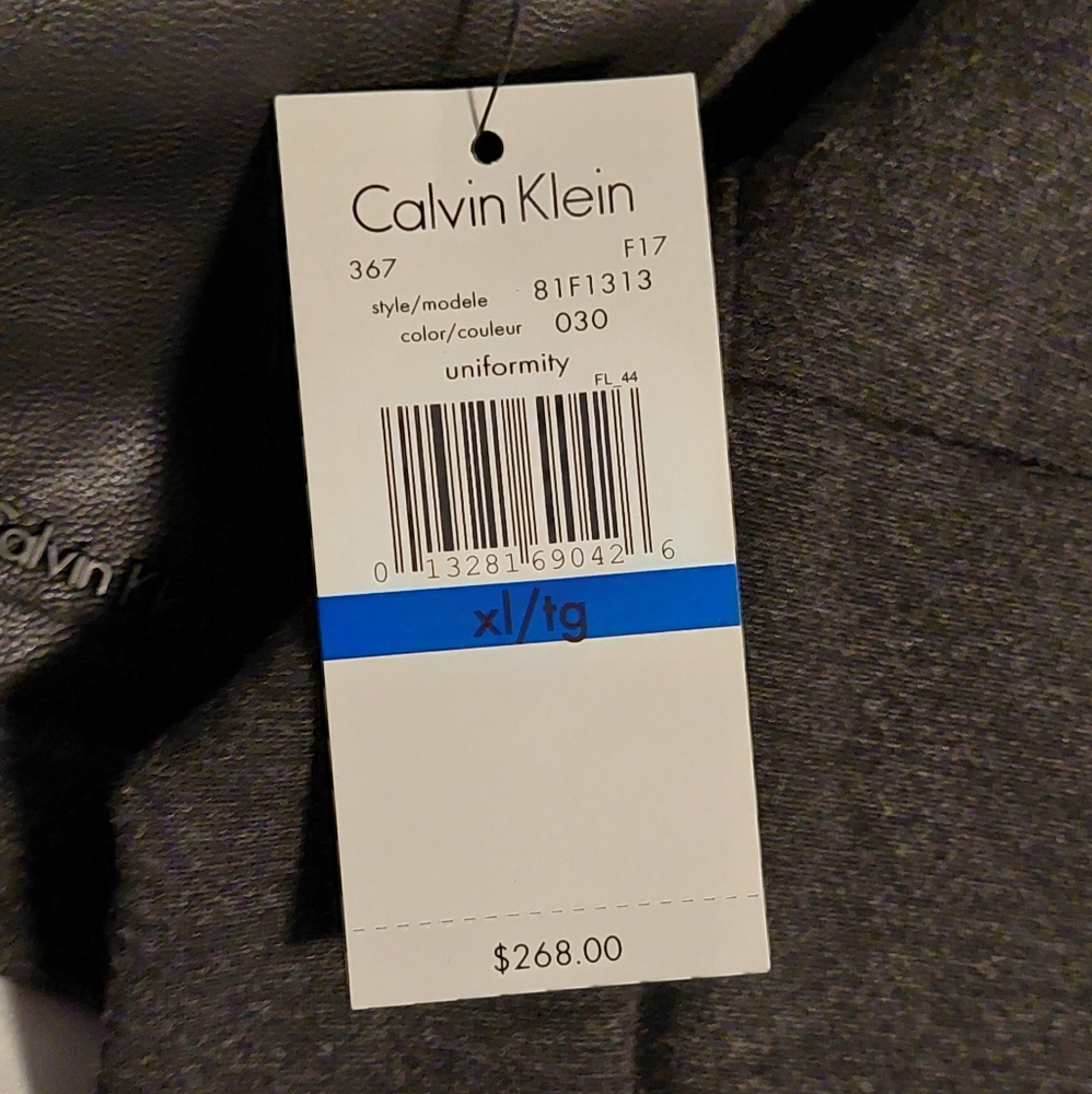 Calvin Klein Men's Black Zip-Up Jacket with Leather Accents & Pockets NWT Sz. XL - Picture 14 of 16